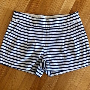 JCrew Pleated Striped Shorts